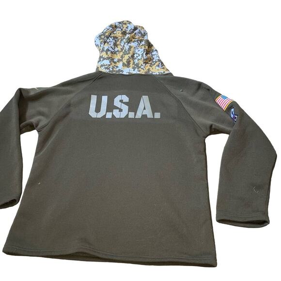 Nike hoodie salute to Troops green Seattle Seahawks big boys FLAWED SZ L - Picture 1 of 7